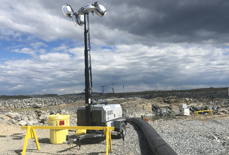 wacker neuson light tower, industrial light tower, jobsite light tower, construction site light tower, towable light tower, mobile light tower