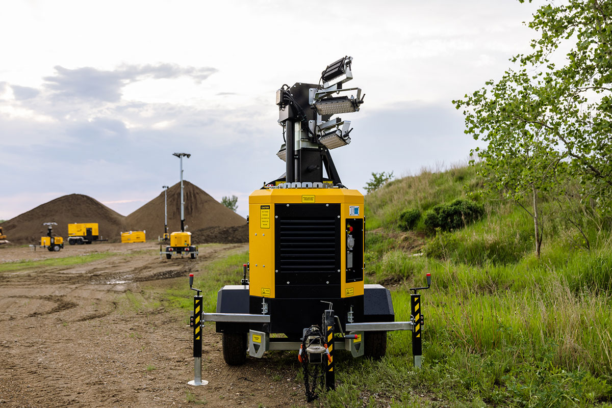 axiom light tower on site