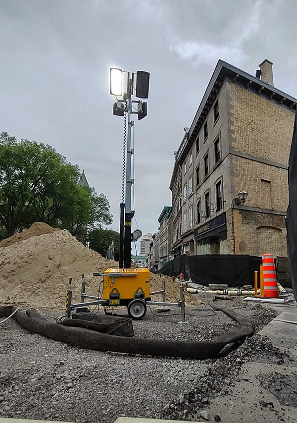 axiom light tower on site