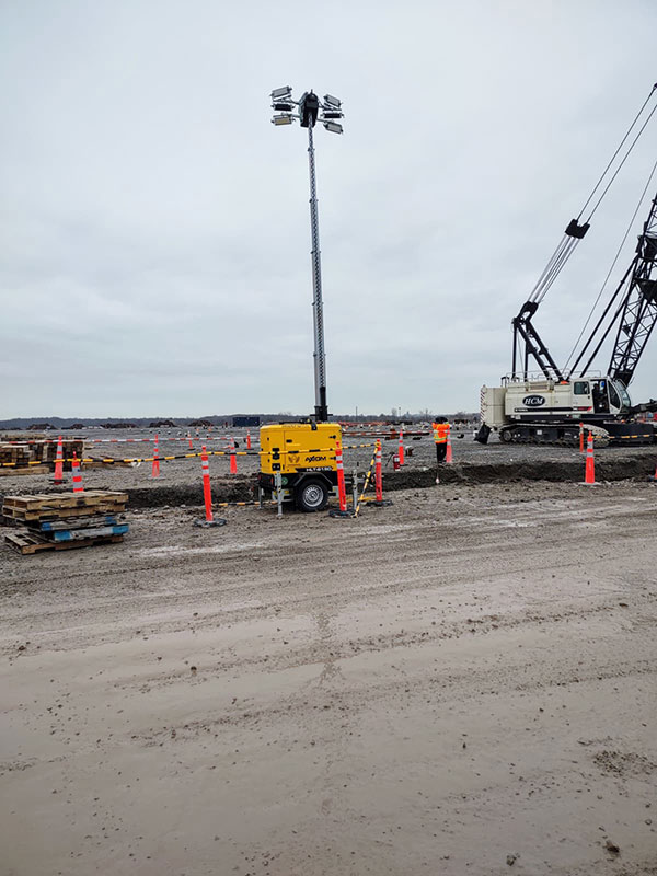 axiom light tower on site