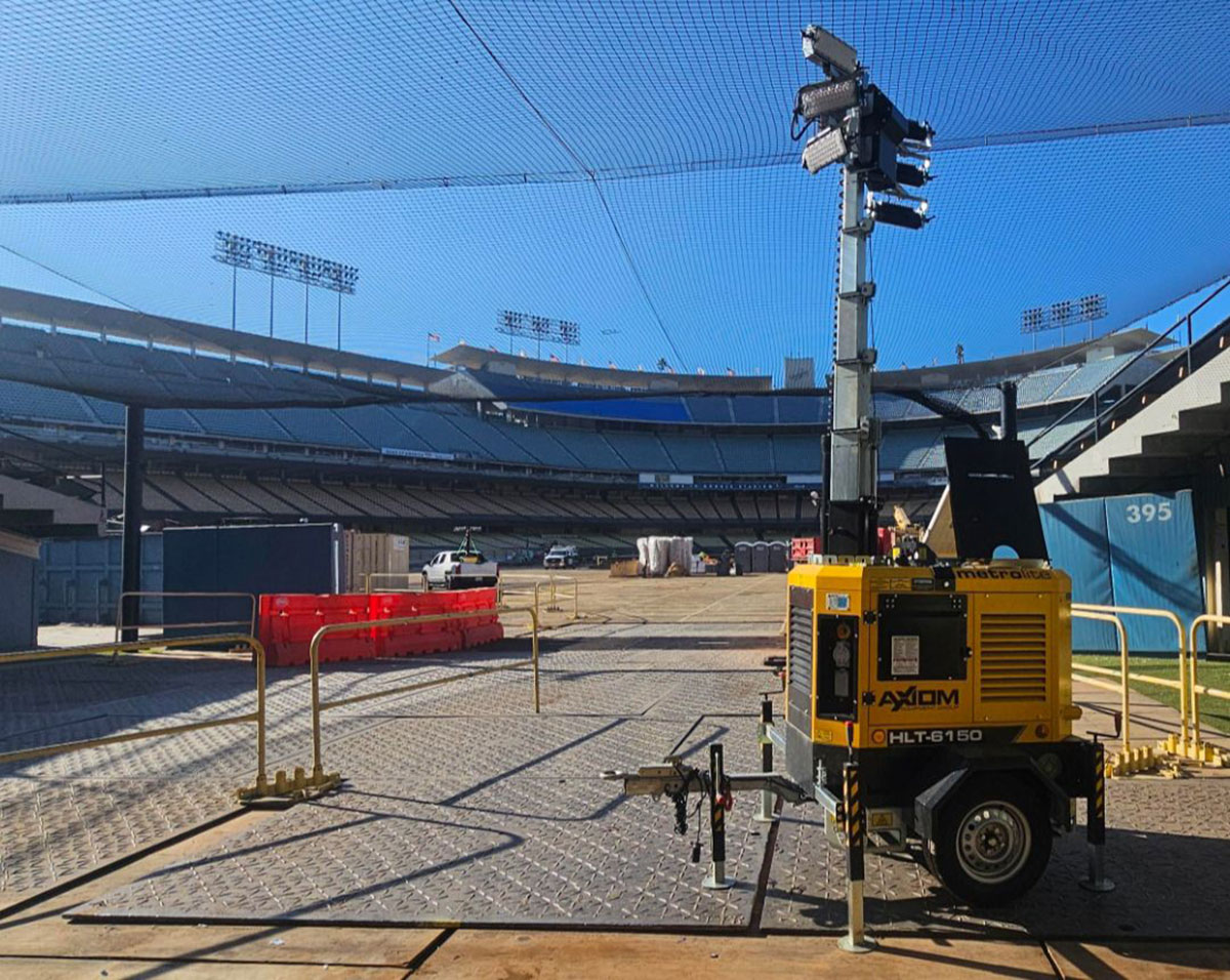 axiom light tower on site